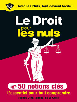 cover image of Le droit pour les Nuls en 50 notions clés